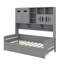 Lit de jour simple en bois avec tiroirs-289461812