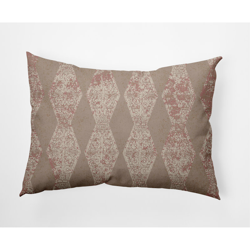Striped Reversible Throw Pillow, Tan