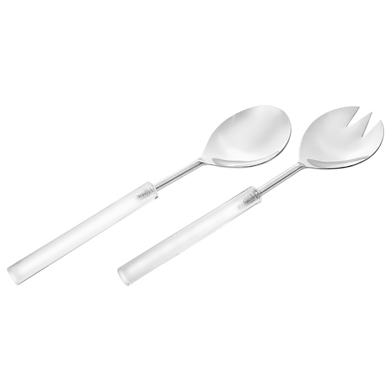Cake/Salad Server Set With Marble Handle