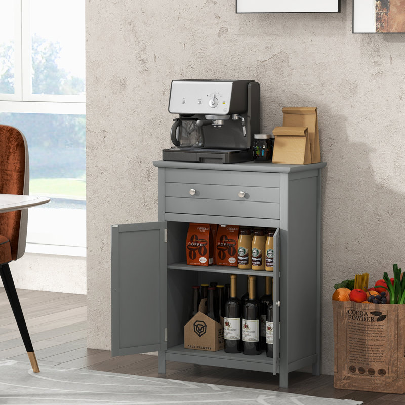 Bathroom Storage Cabinet Free Standing Bathroom Cabinet-Black, Grey