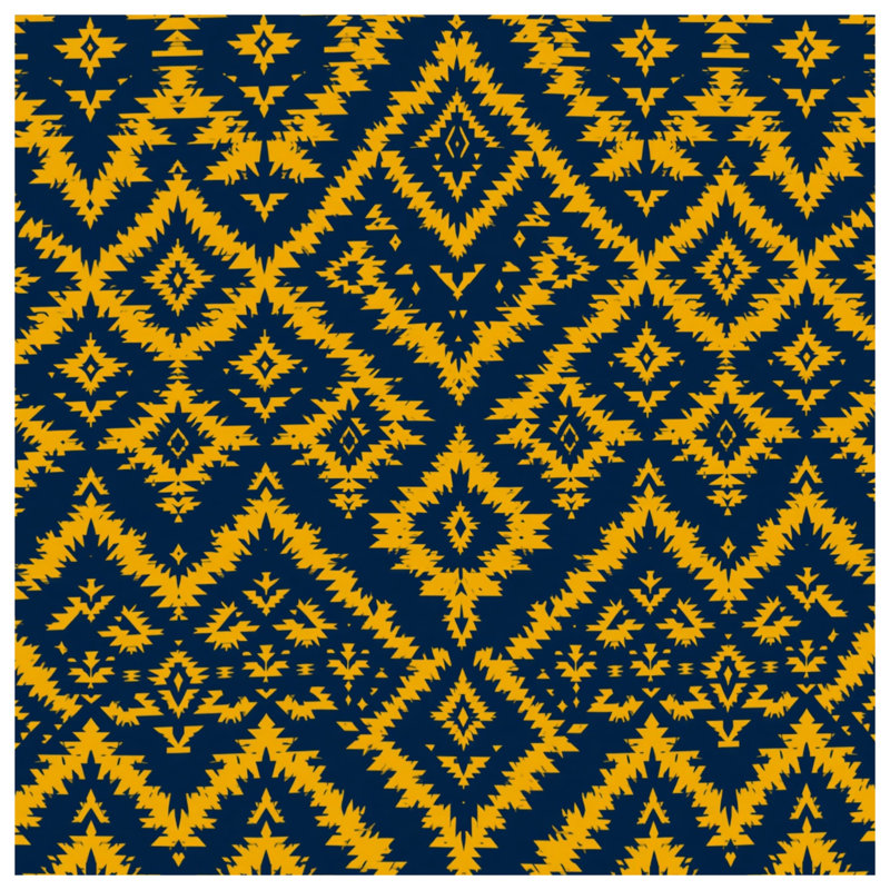 Tapis de bain jaune à motif géométrique, L 34 po x L 21 po