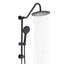 Pommeau de douche effet pluie 25 cm et douchette à main - Noir mat - Fixation murale avec finition anticorrosion