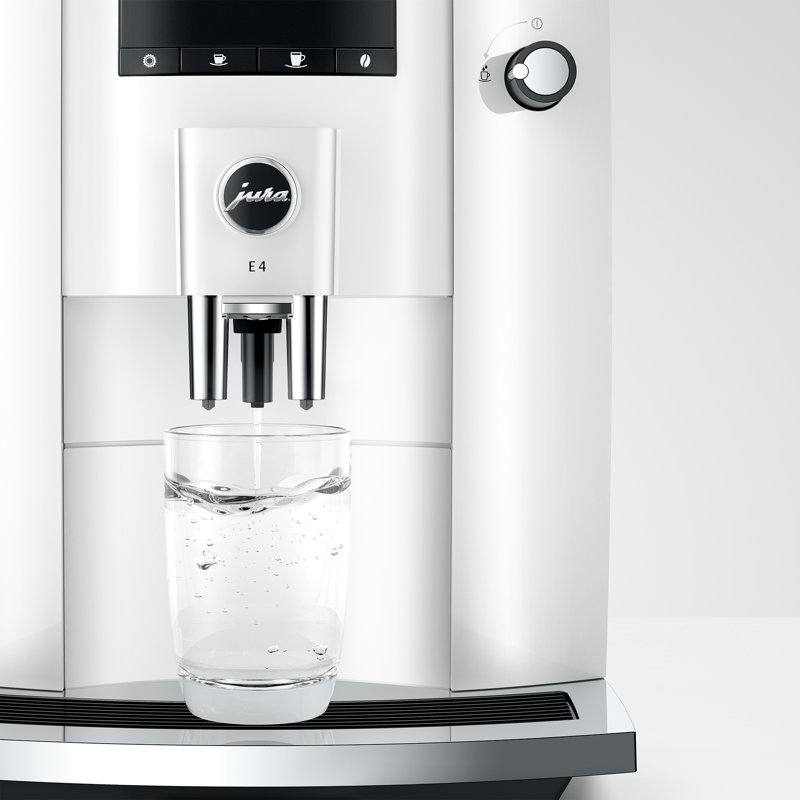 JURA E4 Fully Automatic Coffee & Espresso Machine, Piano White