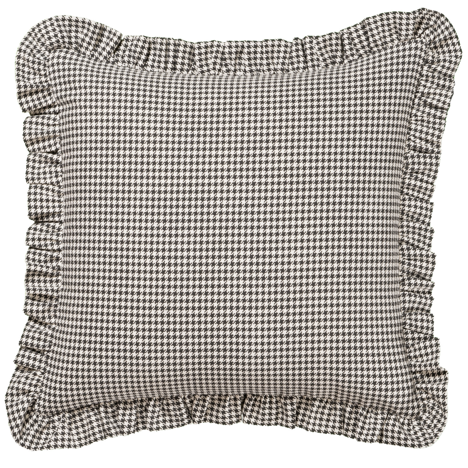 Birch Lane Sashay Ruffled Accent Pillow, Feather, Black