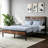 Bed Frame with Storage Headboard, Built-in 2 Outlets & 2 USB Ports, Wooden Bed Frame with Shelf, Easy Assembly for Bedroom-659501792