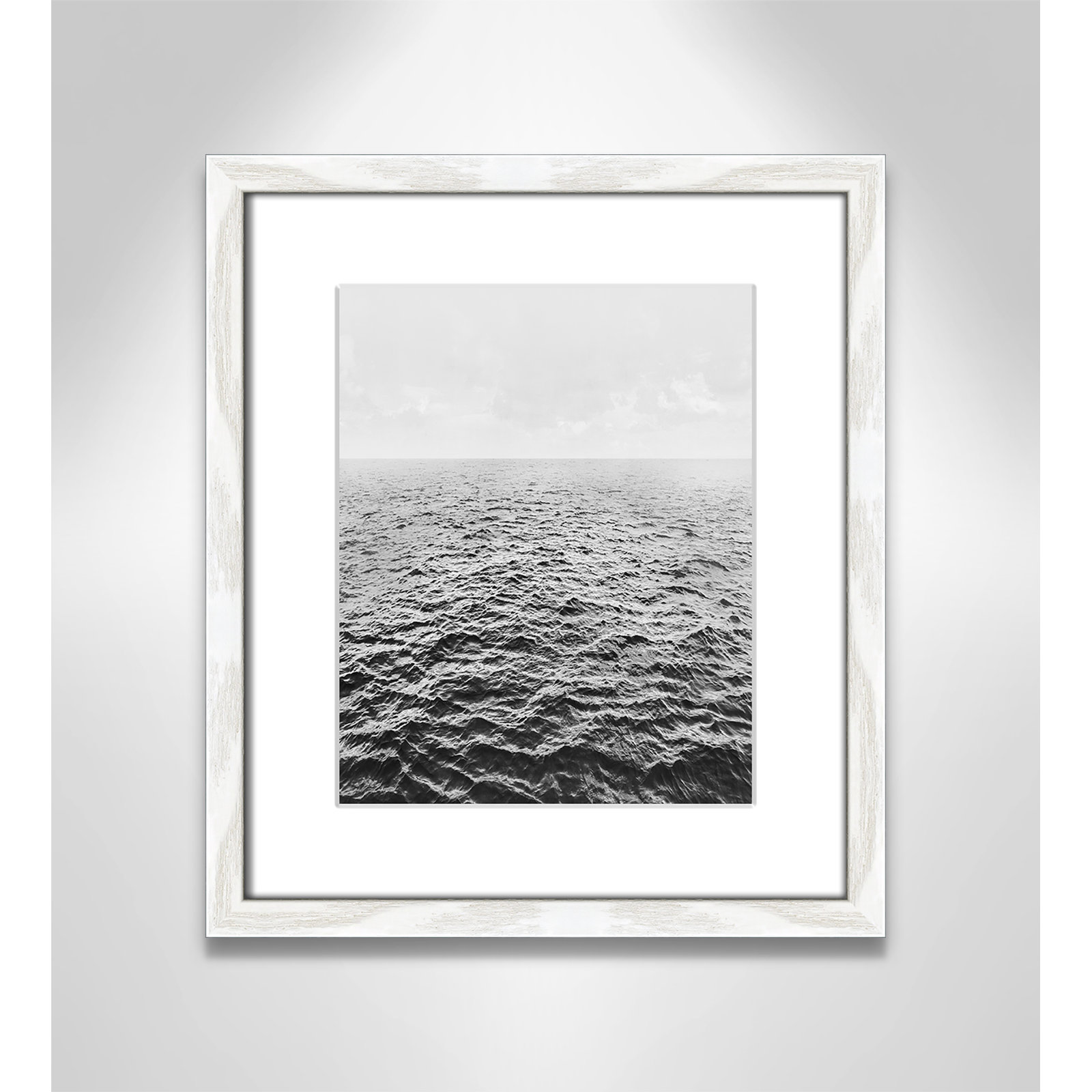 Anali "Rolling in" Print by Mike Calascibetta, 13" W x 15" H x 0.75" D, White Wood Grain