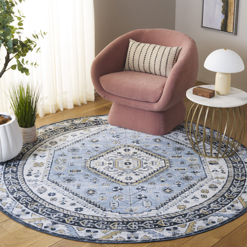Bayside 118 Performance Oriental Rug, Round 6'7"