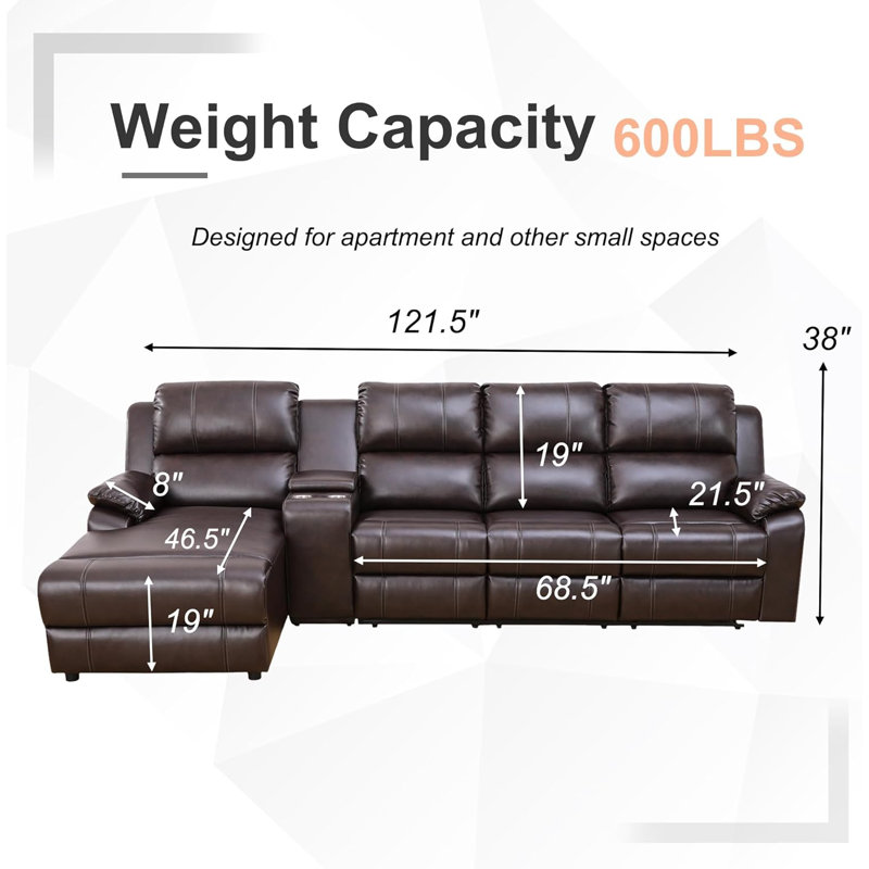 Helouisa Faux Leather Sectional