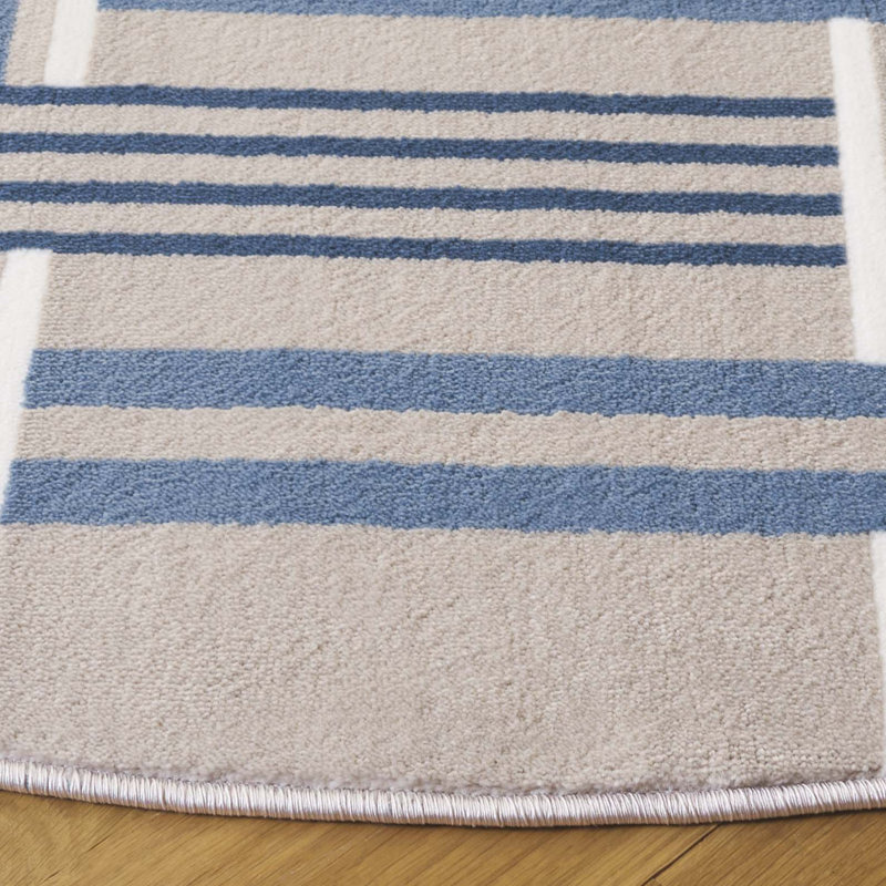 Eloi Performance Striped Rug, Round 6'7"