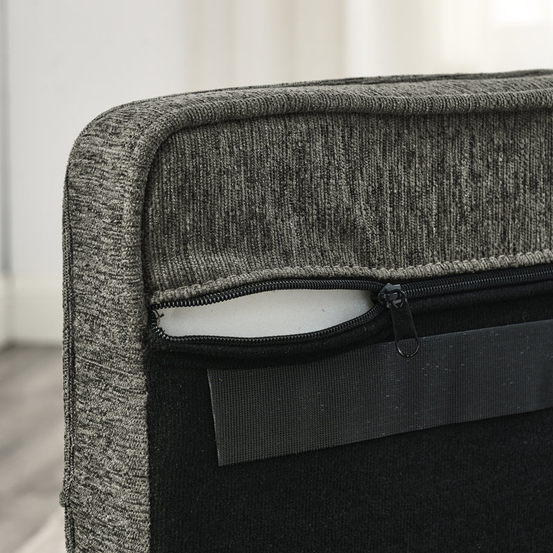 Grand lit confortable pour animaux de compagnie, Gris foncé