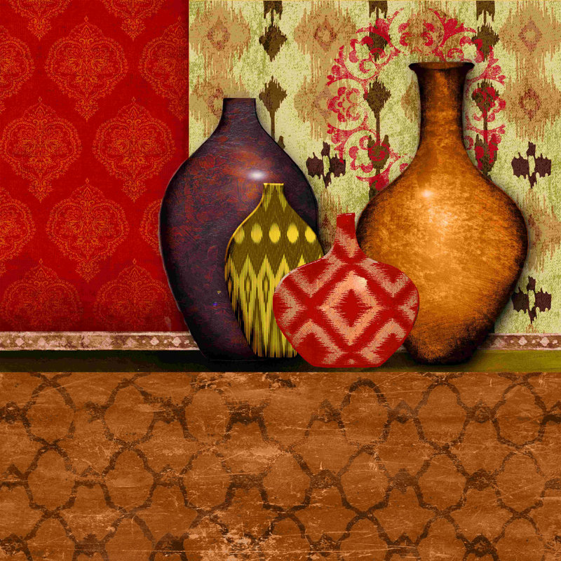 Moroccan Pots Spice 2 - impression sur toile tendue, L 30 po x H 30 po