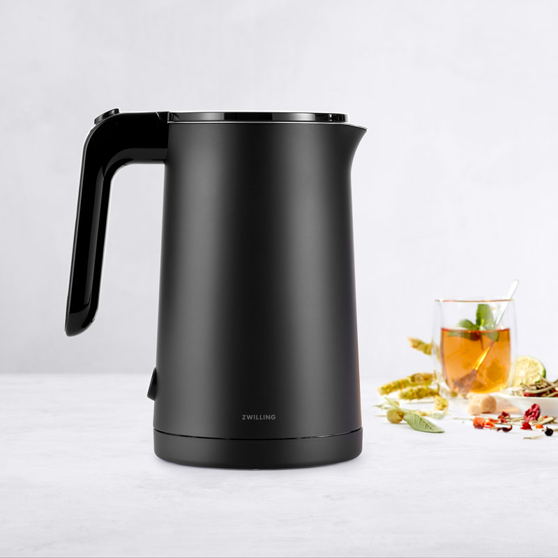 Enfinigy Cool Touch 1-Liter Cordless Electric Tea Kettle and Hot Water, Matte Black