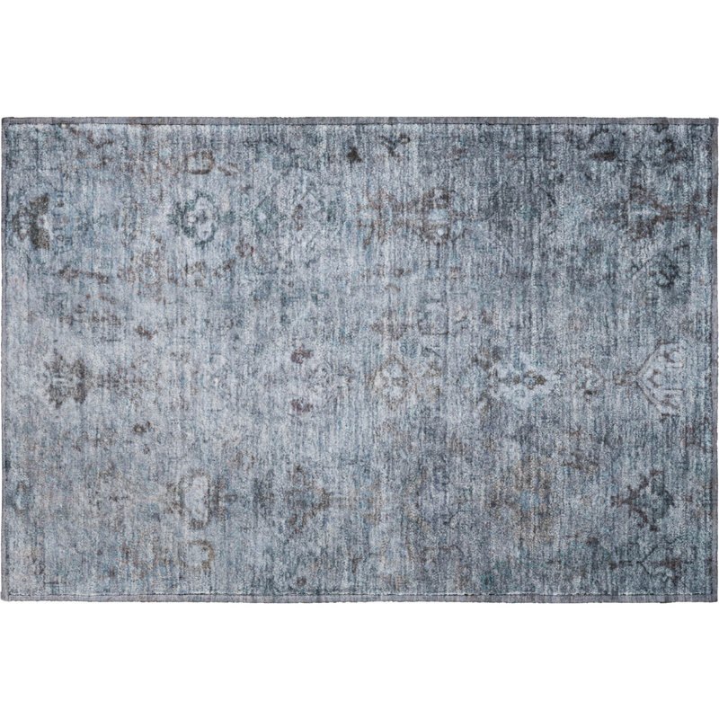 Premium Machine Washable Mayfield Global Rug, Blue, 2'6" x 3'10"