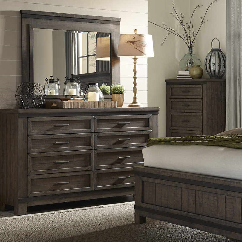 Lexee Two Sided Storage Bed, Dresser & Mirror, King
