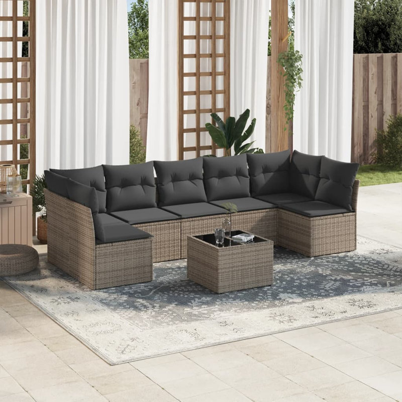 Ensemble de canapé de jardin Vidaxl PE