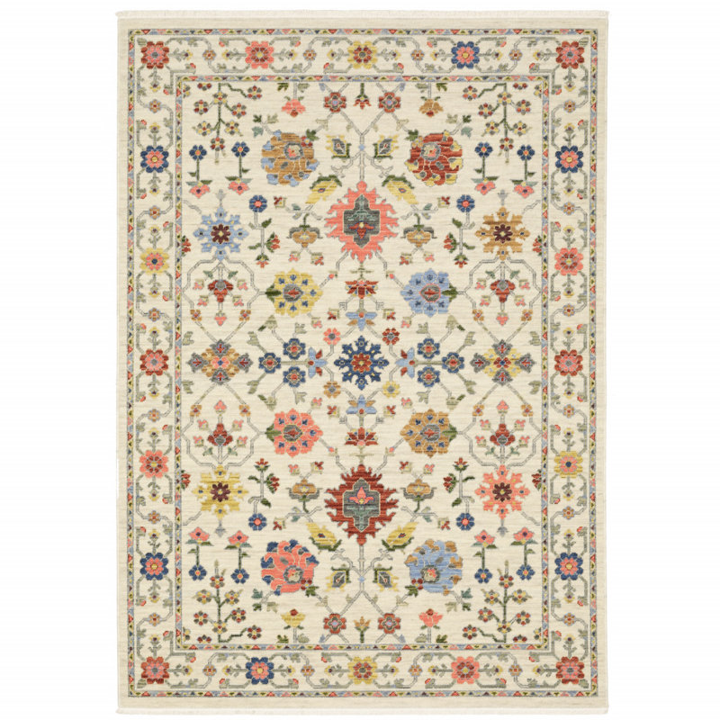Tapis oriental en mélange de laine et de nylon tissé à la machine Oriental, Rectangle 3 pi 3 po x 5 pi