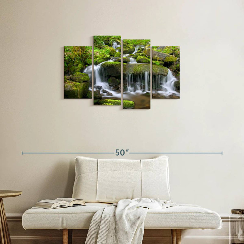 Alvord Mossy Stream Waterfall, 22" H x 36" W