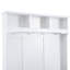 Banc d'entrée 5 en 1 avec portes à volets, portemanteau, coussin et 4 crochets robustes, portemanteau de 47,2 po de largeur pour une vie organisée-608444307