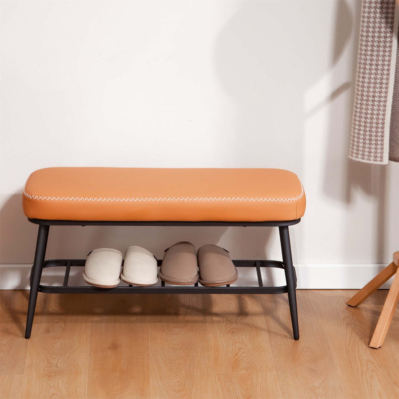 4 Pair Shoe Storage Bench, Brown