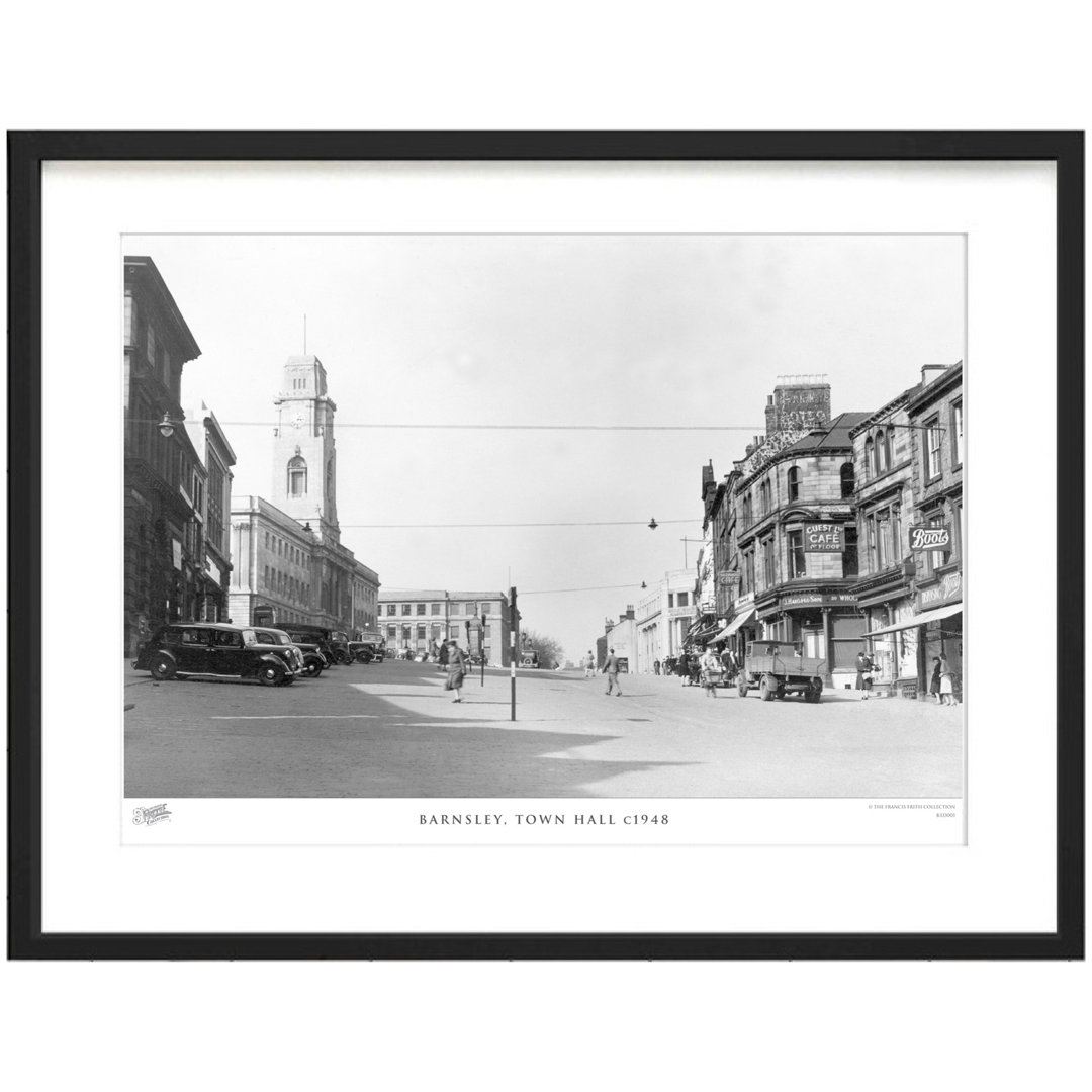 'Barnsley, Town Hall C1948' - Picture Frame Photograph Print on Paper