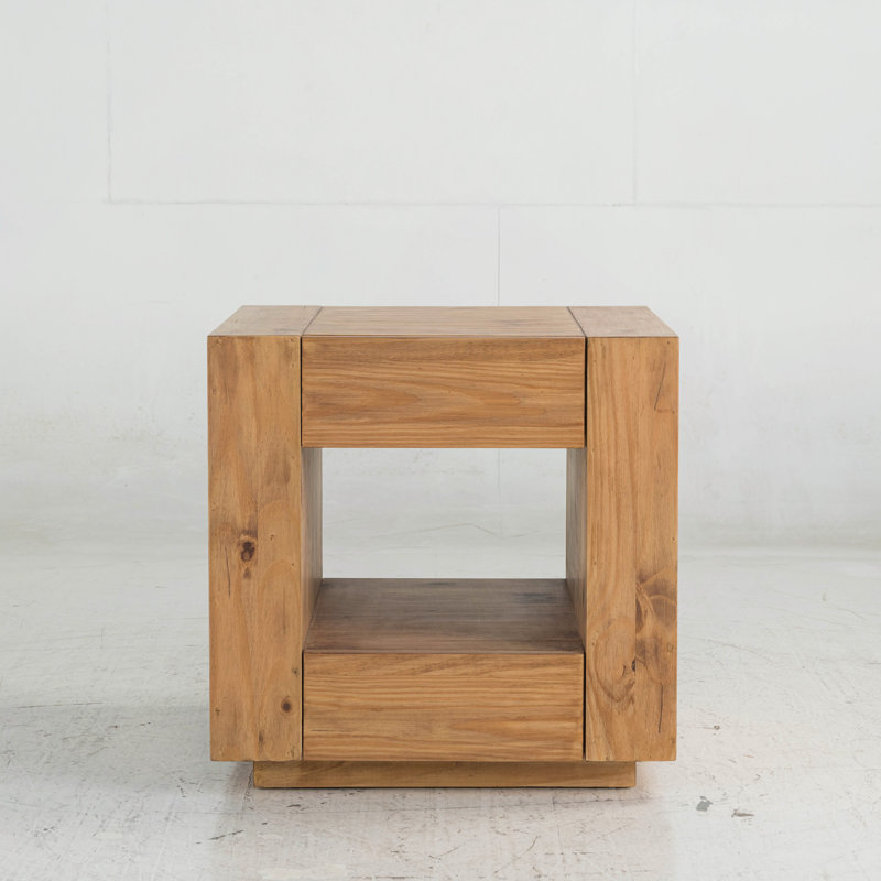 Oak Finish End Table