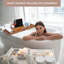 Plateau de baignoire extensible en bambou naturel de 29,5 po à 43 po Tray