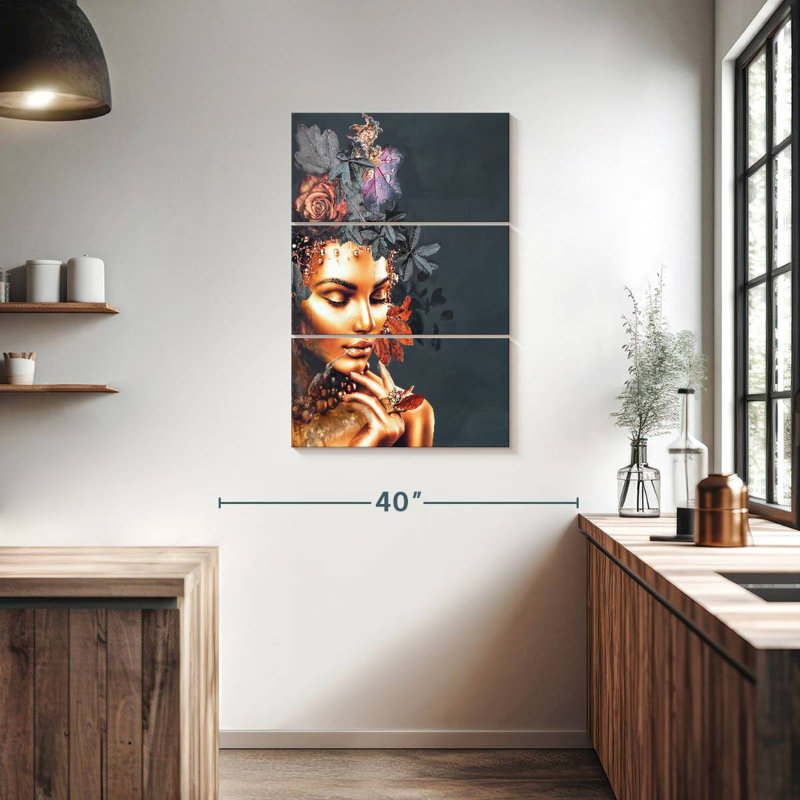 Leisha Gold Couture I, H 38 po x l 24 po