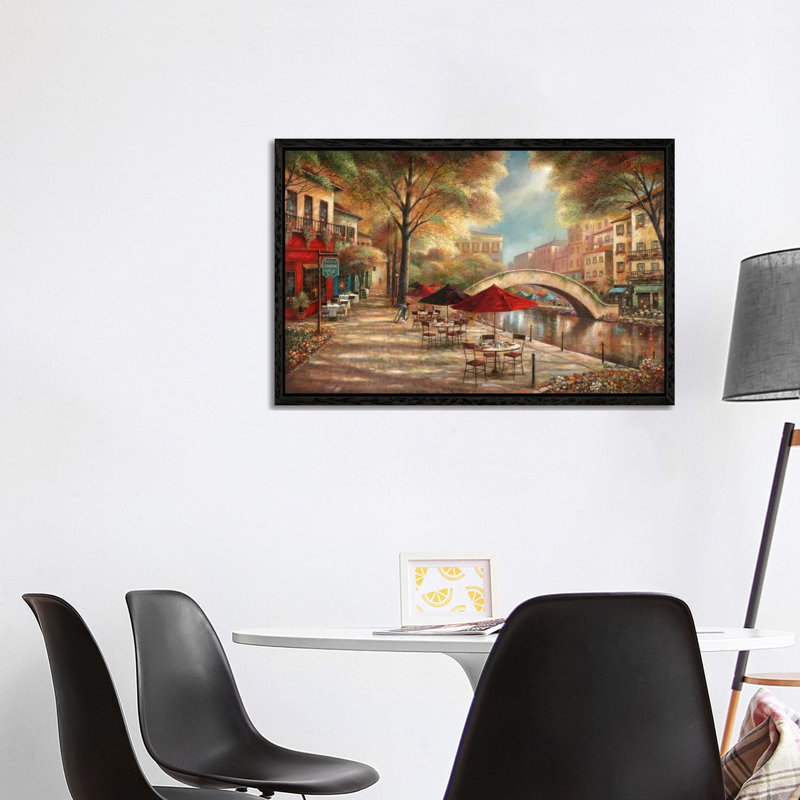 Riverwalk Charm by Ruane Manning - Wrapped Canvas Print, Black Floater Framed, 101.6 cm H x 66.04 cm W
