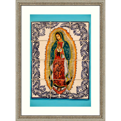 Vierge de Guadalupe, art mural en bois encadré, Quito