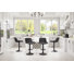 Brinitta Modern Swivel Adjustable Height Bar Stools Faux Leather Padded Counter Stools