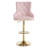 Set of 4 Swivel Upholstered Adjustable Height Counter Stool With Metal Frame-118609590