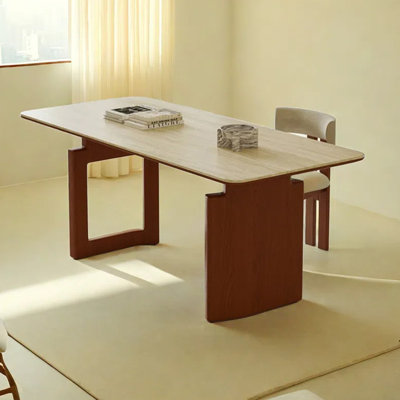 Table de salle à manger rectangulaire rétro