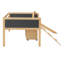 Lit mezzanine simple en bois avec deux boîtes de rangement-800625406