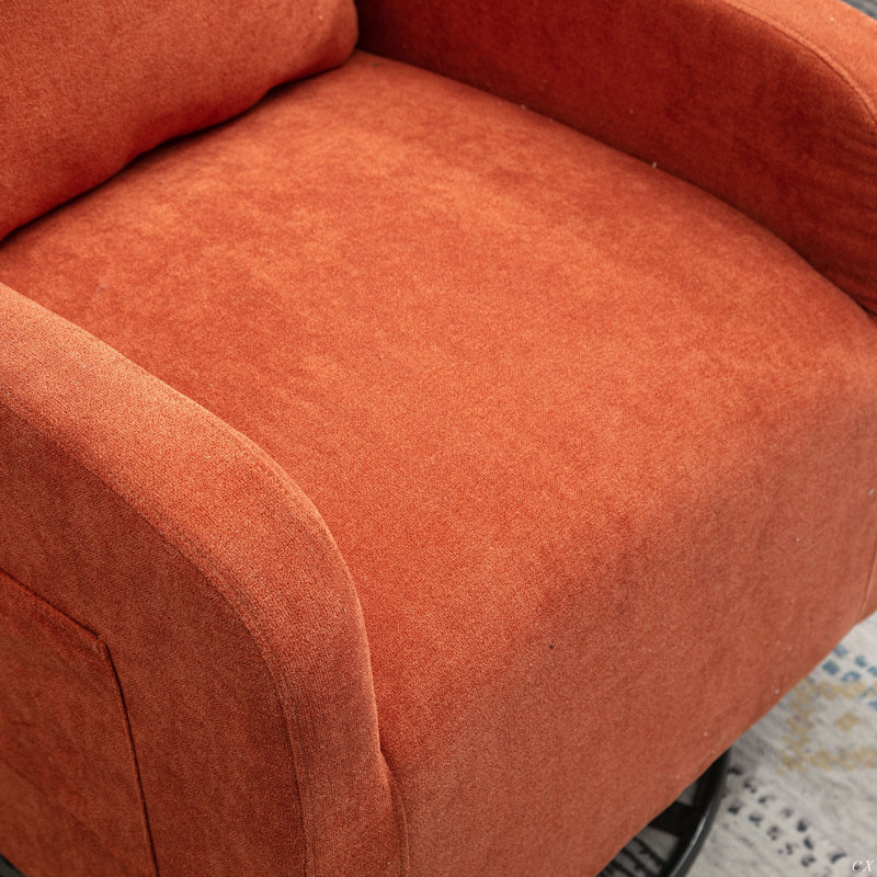 Chaise berçante Rayfe, Tissu orange
