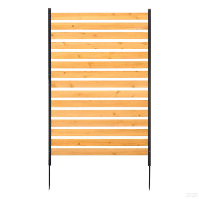 Clôture en bois à 1 panneau pour climatiseur d'intimité en bois