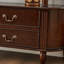 Console en bois massif de noyer foncé-804758160-804758174