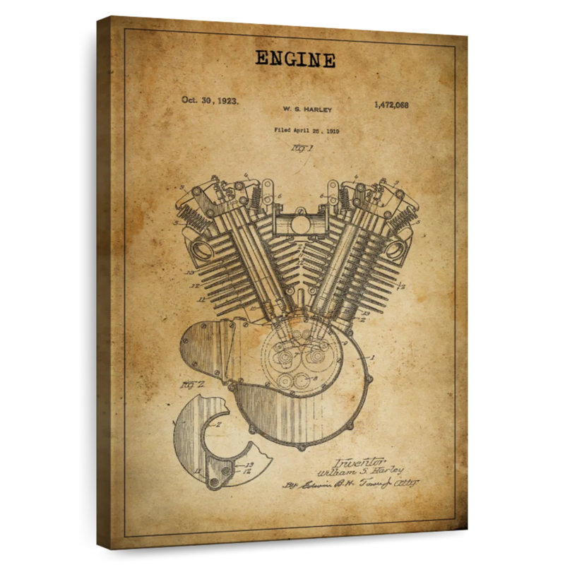 Engine Ladonta, 12" H x 8" W