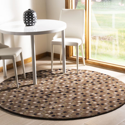 Kurland Soho Hand Tufted Wool/Viscose Abstract Rug in Brown