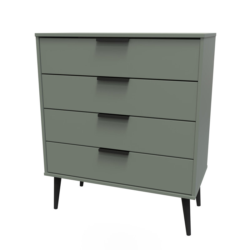 Turah 4 Drawer Chest (Ready Assembled), Green