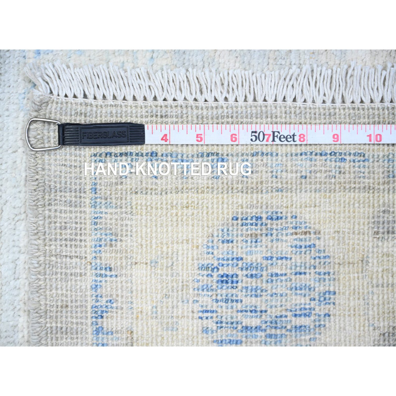 Tapis de couloir gris nouvel âge en laine 4 pi x 12 pi 1 po Zenley