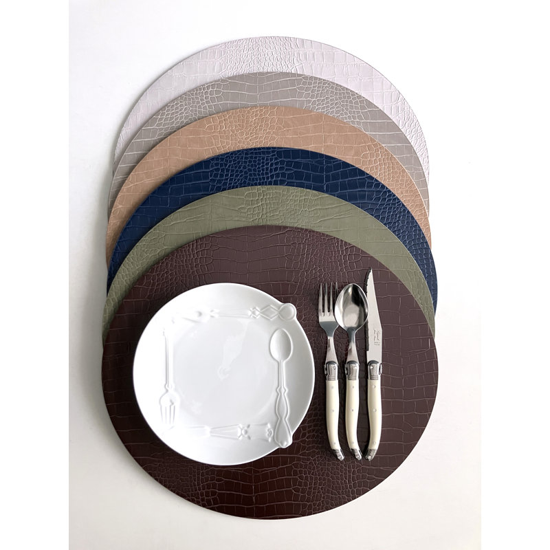 Dovi Faux Leather Oval Placemats