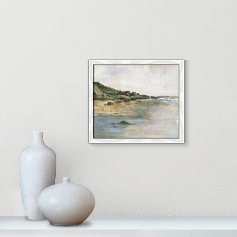 Impression «Tide’s Edge» par Casa Fine Arts, Reproduction encadrée sans passe-partout, Blanc, H 13 po x l 15 po x P 0,75 po