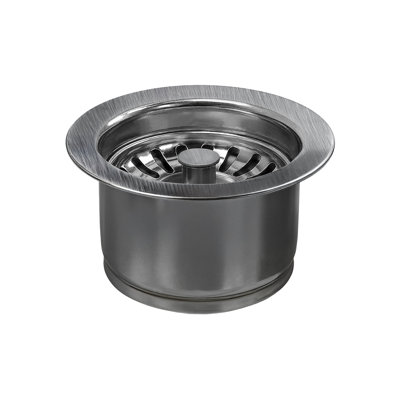 Whitehaus 3-1/2" Waste Disposer Trim with Matching Basket Strainer for Deep Fireclay Sinks
