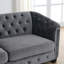Canapé classique en velours capitonné - Canapé Chesterfield à garniture cloutée pour la maison et le bureau-612604781