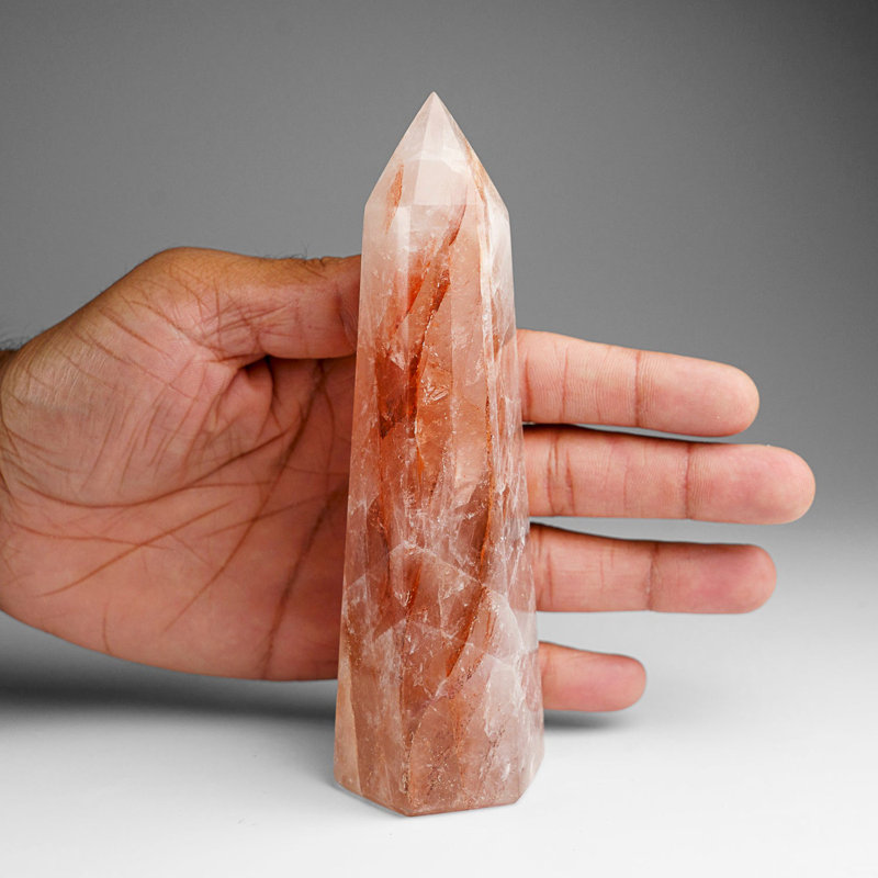 Genuine Polished Strawberry Quartz Point (.9 Lbs)