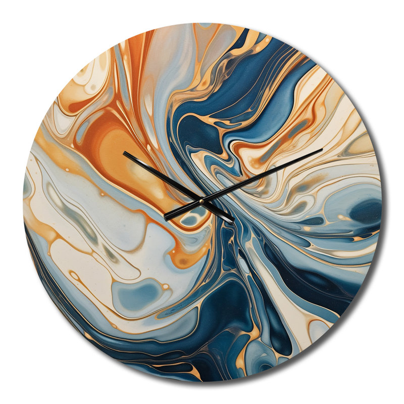 Horloge murale bleu sarcelle symphonique turquoise, Petit