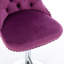 25 - 33 pouces de hauteur de siège réglable, matériau de velours, base, support de dossier, mauve, de 2 pour velours de cuisine de pub à la maison, îlot 2 pièces