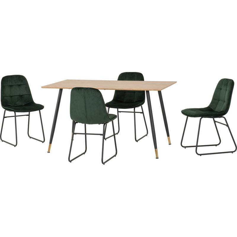 Aathyn 4 - Person Dining Set, Green