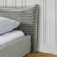 Lit tapissier avec structure en velours, lit plateforme avec tête de lit courbée décorative et structure en bois massif, aucun sommier tapissier requis-1957778490