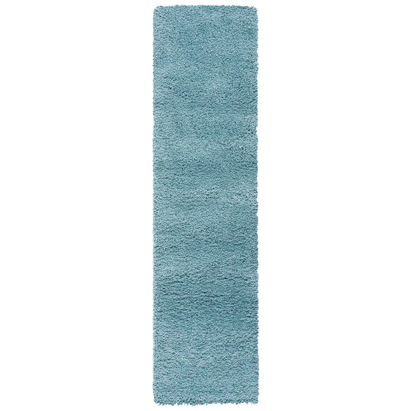 Tapis Delane, Tapis de couloir 2 pi 3 po x 13 pi, Bleu clair